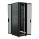 Шкаф серверный WRline (WR-TT-2268-DD-RAL9004) напольный 22U 600x800мм пер.дв.перфор.2ств. задн.дв.перфор.2-хст. 2 бок.пан. 800кг черный 710мм 1166мм IP20 сталь