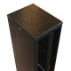 Шкаф серверный WRline (WR-TT-2268-DD-RAL9004) напольный 22U 600x800мм пер.дв.перфор.2ств. задн.дв.перфор.2-хст. 2 бок.пан. 800кг черный 710мм 1166мм IP20 сталь