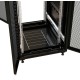 Шкаф серверный WRline (WR-TT-2268-DD-RAL9004) напольный 22U 600x800мм пер.дв.перфор.2ств. задн.дв.перфор.2-хст. 2 бок.пан. 800кг черный 710мм 1166мм IP20 сталь