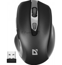 Мышь беспроводная Defender Prime MB-053 черный, 1600 dpi, радиоканал, USB, кнопки - 6
