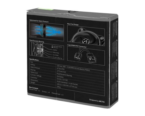 Вентилятор ARCTIC BioniX P120 (Grey) PWM 200 - 2100 RPM - retail (ACFAN00168A)
