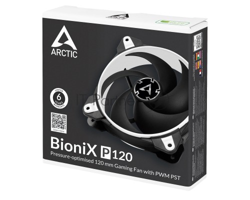 Вентилятор ARCTIC BioniX P120 (White) PWM 200 - 2100 RPM - retail  (ACFAN00116A)