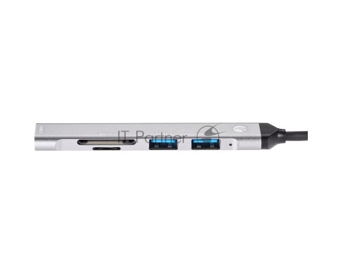 USB концентратор TypeC+adapter-->USB3.0+2USB2,0+SD+TF, VCOM