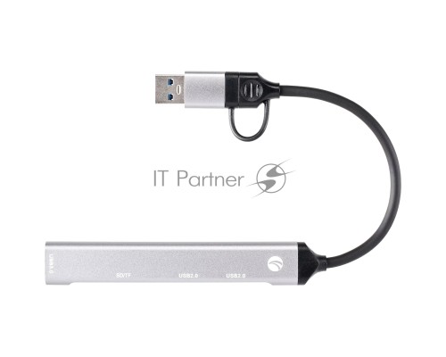 USB концентратор TypeC+adapter-->USB3.0+2USB2,0+SD+TF, VCOM