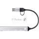 USB концентратор TypeC+adapter-->USB3.0+2USB2,0+SD+TF, VCOM