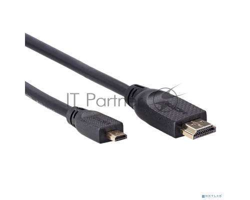 Кабель HDMI-19M --MicroHDMI-19M ver 2.0 1.8m VCOM <CG587-1.8M>