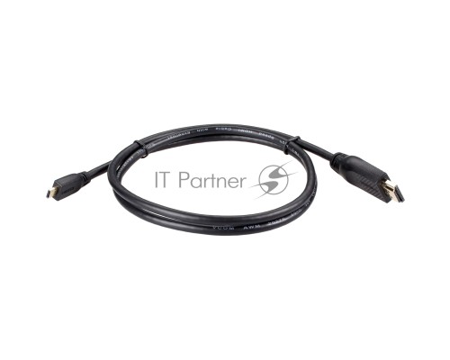 Кабель HDMI-19M --MicroHDMI-19M ver 2.0 1m VCOM <CG587-1M>