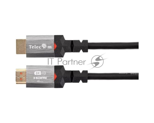 Кабель HDMI 19M/M,ver. 2.1, 8K@60 Hz 1.5m метал разъемы, Telecom <TCG365-1.5M>