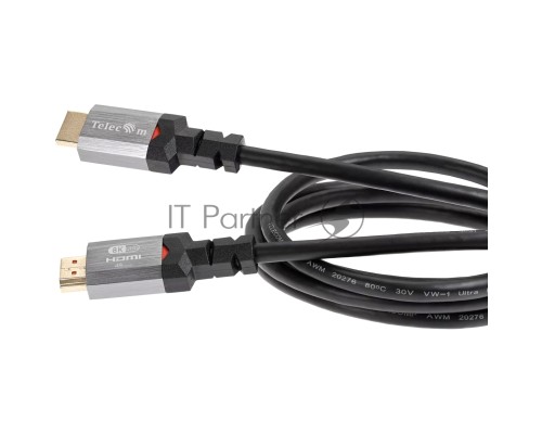 Кабель HDMI 19M/M,ver. 2.1, 8K@60 Hz 1.5m метал разъемы, Telecom <TCG365-1.5M>