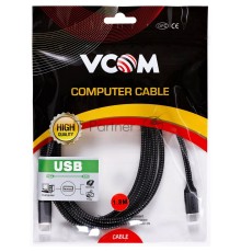 Кабель USB3.2 Gen2X2, CM->CM, 20Gbs, 100WT, 4KX60Hz, All shell, 1.8m  VCOM <CU420M-1.8M>