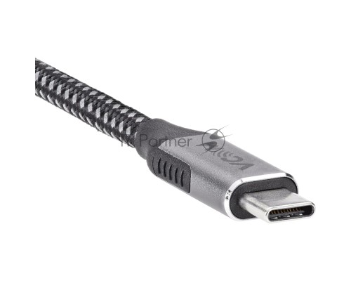 Кабель USB3.2 Gen2X2, CM->CM, 20Gbs, 100WT, 4KX60Hz, All shell, 1.8m  VCOM <CU420M-1.8M>