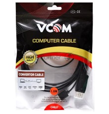 Кабель-переходник HDMI(M) +USB---> DP(M)  4K*60Hz 1.8M, VCOM