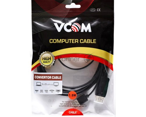 Кабель-переходник HDMI(M) +USB---> DP(M)  4K*60Hz 1.8M, VCOM