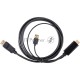 Кабель-переходник HDMI(M) +USB---> DP(M)  4K*60Hz 1.8M, VCOM