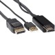 Кабель-переходник HDMI(M) +USB---> DP(M)  4K*60Hz 1.8M, VCOM