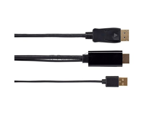 Кабель-переходник HDMI(M) +USB---> DP(M)  4K*60Hz 1.8M, VCOM