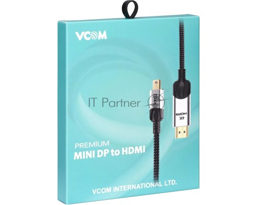 Кабель-переходник miniDisplayPort M-> HDMI M 4K@60Hz 1.8m VCOM
