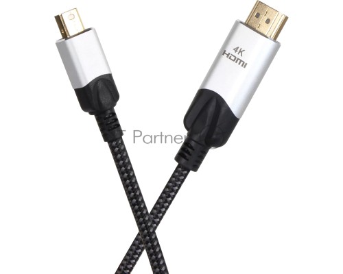 Кабель-переходник miniDisplayPort M-> HDMI M 4K@60Hz 1.8m VCOM