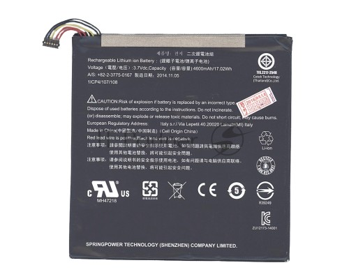 Аккумуляторная батарея для планшета Acer Iconia Tab A1-840, A1-840FHD (30107108)