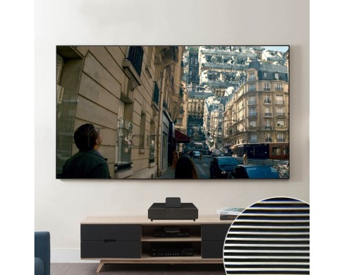 Экран Cinema S'OK SCPSFR-266x150UST-PET для ультракороткофокусных проекторов 120'' 16:9 настенный, постоянного натяжения, полотно PET Crystal ALR UST, рама черная 1см