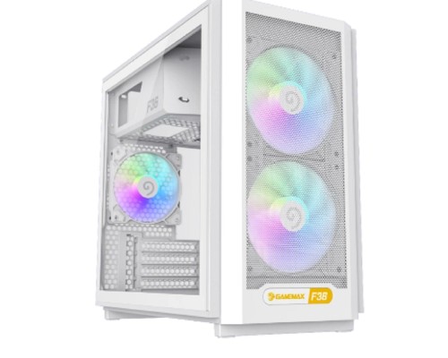 [Корпуса] GameMax Корпус F36 WH без БП (Midi Tower, ATX, Белый, 1*USB Type-C, 3*120мм)