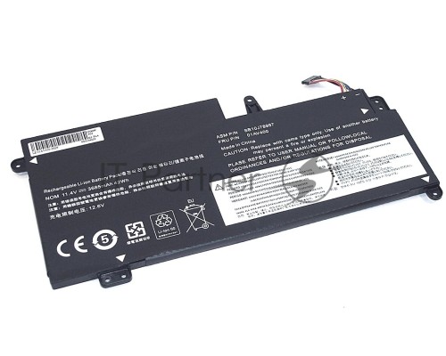 Аккумуляторная батарея для ноутбука Lenovo ThinkPad S2 13 (01AV400-3S1P) 11.4V 42Wh OEM черная