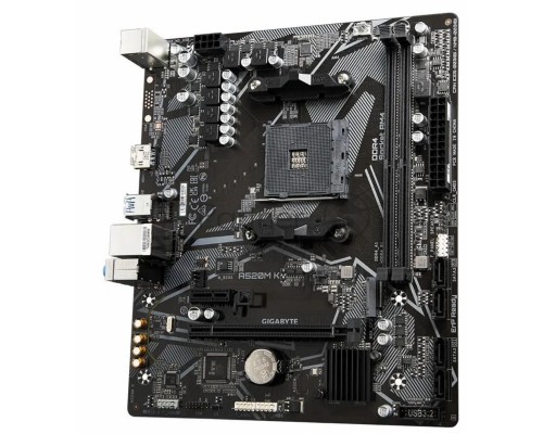 Материнская плата GIGABYTE A520M K V2, AM4, AMD A520, 2xDDR4, 4xSATA, 1xM.2, 1xPCI-E 3.0 x16, 1xHDMI, 1xVGA, 1x 1Gb LAN, 2xUSB-A 2.0, 4xUSB 3.2 Gen 1, 3x3.5 мм, 7.1, Micro-ATX