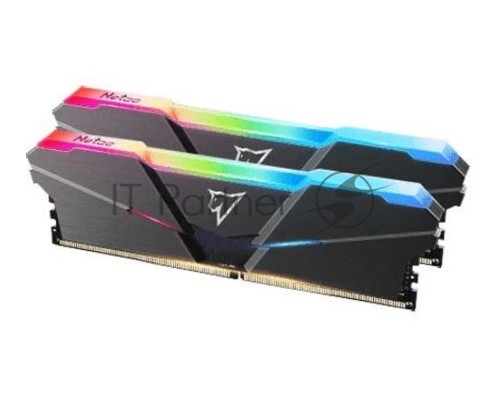 Оперативная память Netac Shadow RGB 32GB (16GBx2) DDR4-3600 (PC4-28800) C18 Grey 18-22-22-42 1.35V XMP Dual DIMM Kit