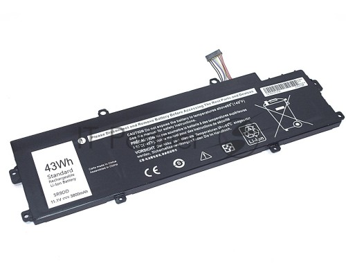 Аккумуляторная батарея для ноутбука Dell Chromebook 11 3120 11.1V 43Wh черная OEM