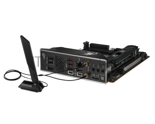 Материнская плата ASUS ROG STRIX B650E-I GAMING WIFI, AM5, AMD B650, 2xDDR5, 2xSATA, 2xM.2, 1xPCI-E 5.0 x16, 1xHDMI, 1x 2.5Gb LAN, 4xUSB-A 3.2 Gen 2, 1xUSB-A 3.2 Gen 1, 1xUSB-C 3.2 Gen 2x2, 3x3.5 мм, 7.1, Mini-ITX