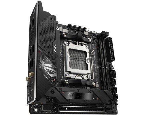 Материнская плата ASUS ROG STRIX B650E-I GAMING WIFI, AM5, AMD B650, 2xDDR5, 2xSATA, 2xM.2, 1xPCI-E 5.0 x16, 1xHDMI, 1x 2.5Gb LAN, 4xUSB-A 3.2 Gen 2, 1xUSB-A 3.2 Gen 1, 1xUSB-C 3.2 Gen 2x2, 3x3.5 мм, 7.1, Mini-ITX