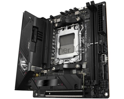 Материнская плата ASUS ROG STRIX B650E-I GAMING WIFI, AM5, AMD B650, 2xDDR5, 2xSATA, 2xM.2, 1xPCI-E 5.0 x16, 1xHDMI, 1x 2.5Gb LAN, 4xUSB-A 3.2 Gen 2, 1xUSB-A 3.2 Gen 1, 1xUSB-C 3.2 Gen 2x2, 3x3.5 мм, 7.1, Mini-ITX