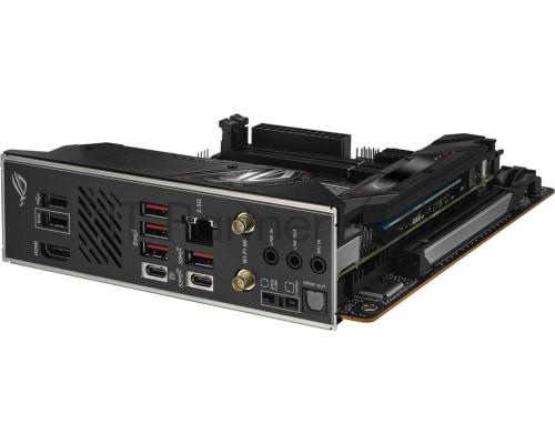 Материнская плата ASUS ROG STRIX B650E-I GAMING WIFI, AM5, AMD B650, 2xDDR5, 2xSATA, 2xM.2, 1xPCI-E 5.0 x16, 1xHDMI, 1x 2.5Gb LAN, 4xUSB-A 3.2 Gen 2, 1xUSB-A 3.2 Gen 1, 1xUSB-C 3.2 Gen 2x2, 3x3.5 мм, 7.1, Mini-ITX