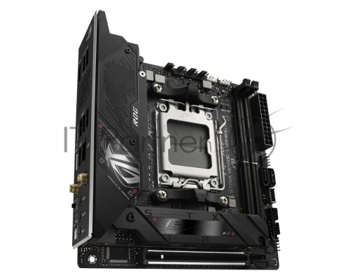Материнская плата ASUS ROG STRIX B650E-I GAMING WIFI, AM5, AMD B650, 2xDDR5, 2xSATA, 2xM.2, 1xPCI-E 5.0 x16, 1xHDMI, 1x 2.5Gb LAN, 4xUSB-A 3.2 Gen 2, 1xUSB-A 3.2 Gen 1, 1xUSB-C 3.2 Gen 2x2, 3x3.5 мм, 7.1, Mini-ITX