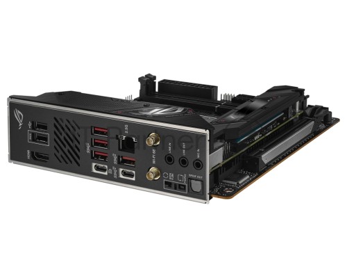 Материнская плата ASUS ROG STRIX B650E-I GAMING WIFI, AM5, AMD B650, 2xDDR5, 2xSATA, 2xM.2, 1xPCI-E 5.0 x16, 1xHDMI, 1x 2.5Gb LAN, 4xUSB-A 3.2 Gen 2, 1xUSB-A 3.2 Gen 1, 1xUSB-C 3.2 Gen 2x2, 3x3.5 мм, 7.1, Mini-ITX