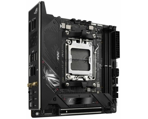 Материнская плата ASUS ROG STRIX B650E-I GAMING WIFI, AM5, AMD B650, 2xDDR5, 2xSATA, 2xM.2, 1xPCI-E 5.0 x16, 1xHDMI, 1x 2.5Gb LAN, 4xUSB-A 3.2 Gen 2, 1xUSB-A 3.2 Gen 1, 1xUSB-C 3.2 Gen 2x2, 3x3.5 мм, 7.1, Mini-ITX