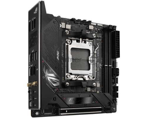 Материнская плата ASUS ROG STRIX B650E-I GAMING WIFI, AM5, AMD B650, 2xDDR5, 2xSATA, 2xM.2, 1xPCI-E 5.0 x16, 1xHDMI, 1x 2.5Gb LAN, 4xUSB-A 3.2 Gen 2, 1xUSB-A 3.2 Gen 1, 1xUSB-C 3.2 Gen 2x2, 3x3.5 мм, 7.1, Mini-ITX