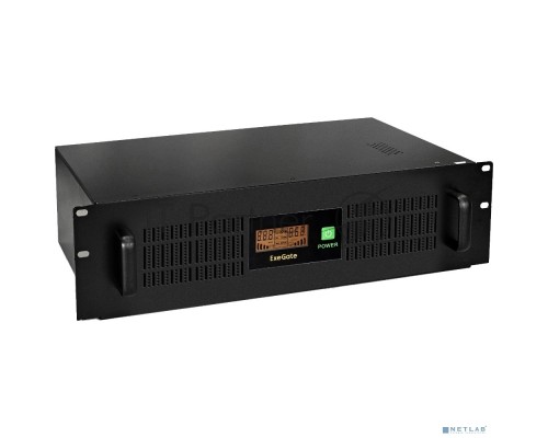 ИБП ExeGate ServerRM UNL-3000.LCD.AVR.2SH.3C13.USB.3U <3000VA/1800W, Color LCD, AVR, 2*Schuko+3*C13, USB, 3U, установка в стойку, Black>