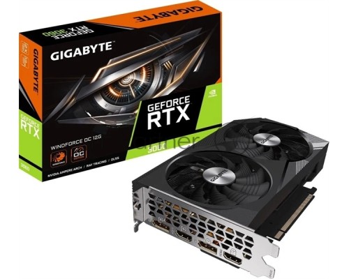 Видеокарта GIGABYTE N3060WF2OC-12GD (V2.0) PCIE16 12288Mb 192 GDDR6 1792/15000 HDMIx2 DPx2 HDCP Ret