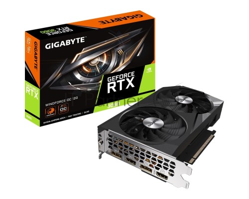 Видеокарта GIGABYTE N3060WF2OC-12GD (V2.0) PCIE16 12288Mb 192 GDDR6 1792/15000 HDMIx2 DPx2 HDCP Ret