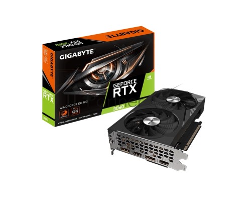 Видеокарта GIGABYTE N3060WF2OC-12GD (V2.0) PCIE16 12288Mb 192 GDDR6 1792/15000 HDMIx2 DPx2 HDCP Ret