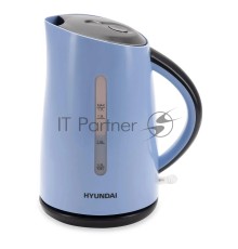 Чайник электрический Hyundai HYK-P2028 1.7л. 2200Вт голубой/серый (корпус: пластик)