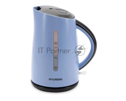 Чайник электрический Hyundai HYK-P2028 1.7л. 2200Вт голубой/серый (корпус: пластик)