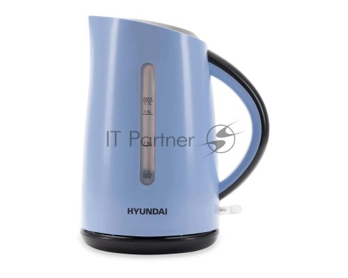 Чайник электрический Hyundai HYK-P2028 1.7л. 2200Вт голубой/серый (корпус: пластик)