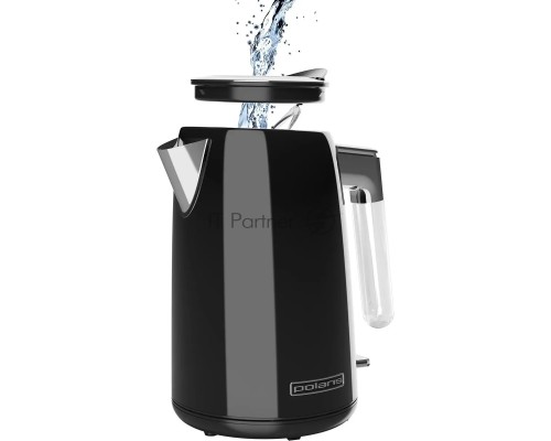 Чайник электрический Polaris PWK 1746CA Water Way Pro 1.7л. 2200Вт черный (корпус: нержавеющая сталь)