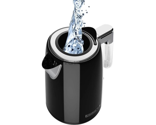 Чайник электрический Polaris PWK 1746CA Water Way Pro 1.7л. 2200Вт черный (корпус: нержавеющая сталь)