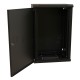 Шкаф коммутационный WRline (WR-TW-1866-SR-RAL9004) настенный 18U 600x600мм пер.дв.металл 2 бок.пан. 60кг черный 520мм 908мм IP20 сталь