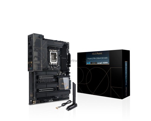 Материнская плата ASUS ProArt Z790-Creator WiFi, LGA 1700, Intel Z790, 4xDDR5, 8xSATA, 4xM.2, 1xPCI-E 4.0 x4, 1xPCI-E 5.0 x8, 1xPCI-E 5.0 x16, 2xUSB-C Thunderbolt 4, 1xHDMI, 2xUSB-C, 2x 10Gb LAN, 6xUSB-A 3.2 Gen 2, 5x3.5 мм, 7.1, ATX