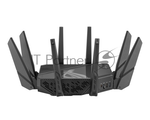 Роутер ASUS ROG GT-AXE16000 802.11 a/b/g/n/ac/ax до 1148 + 4804Мбит/c, 2,4 + 5 гГц, 8 антенн, USB, GBT LAN ; 90IG06W0-MU2A10
