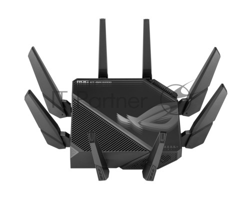Роутер ASUS ROG GT-AXE16000 802.11 a/b/g/n/ac/ax до 1148 + 4804Мбит/c, 2,4 + 5 гГц, 8 антенн, USB, GBT LAN ; 90IG06W0-MU2A10